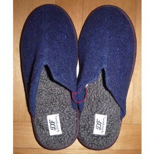 Mens Dearfoams Faux Wool Scuff Slippers Memory Foam Size Sm 7/8 Med 9/10 NWT